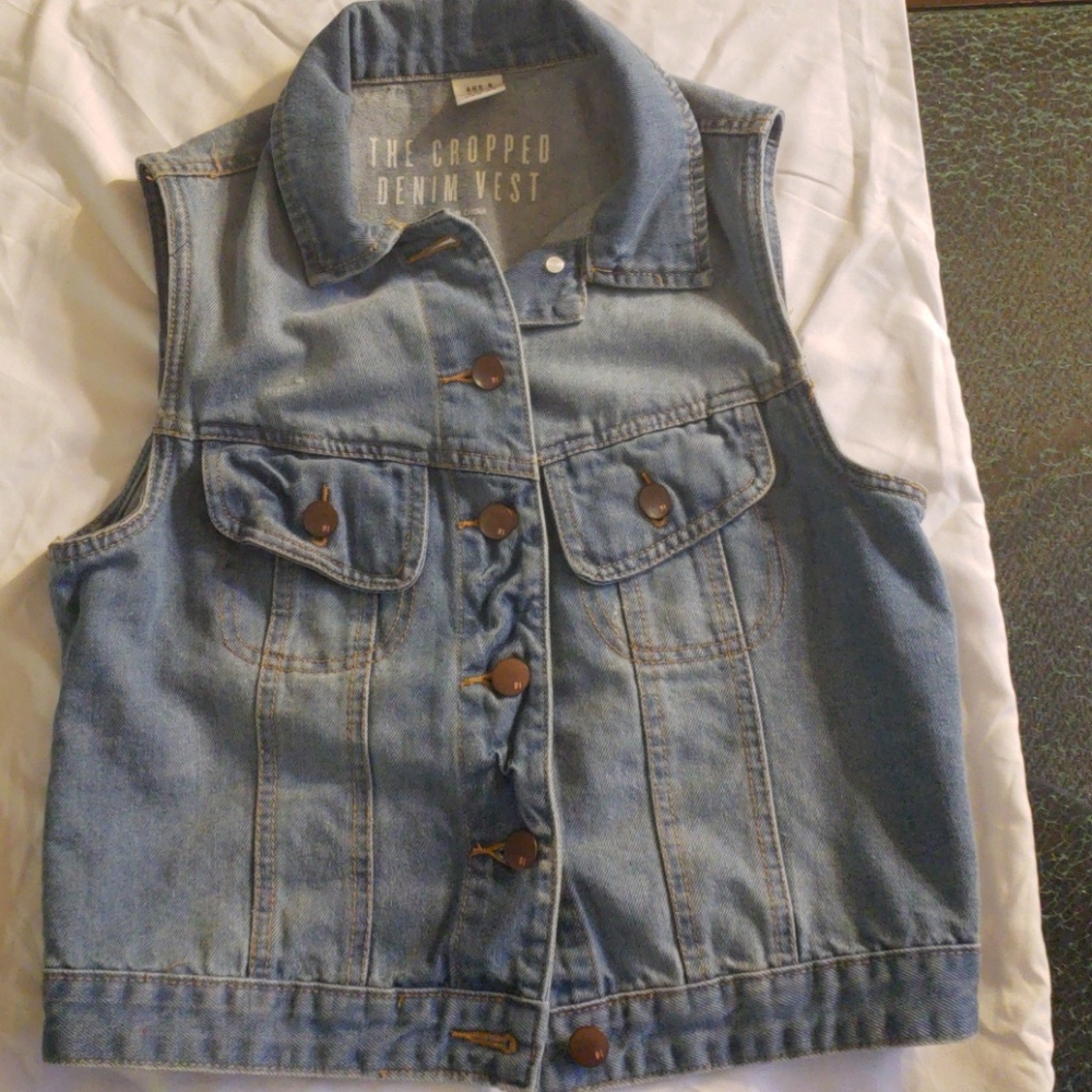 Cotton On Denim Cropped Vest